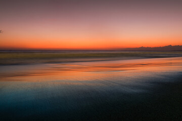 Fototapeta premium Perfect sunset spot at Seminyak Beach, Bali, Indonesia