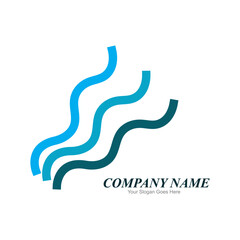 Obraz premium Waves - Vector logo design, editable file in eps.10 easy to use.