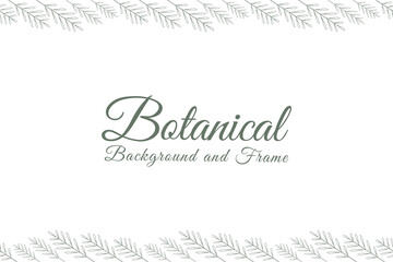 illustration of horizontally connected leaves pattern. isolated on white baground.