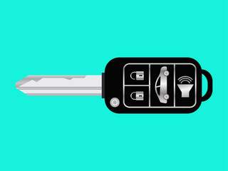 Car key vector on background