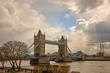 Fototapeta na wymiar London Tower Bridge Thames Panorama
