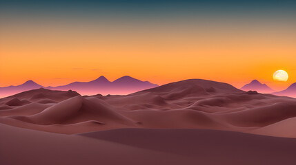 Fototapeta na wymiar desert landscape. generative AI