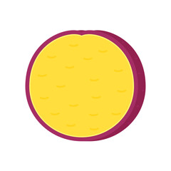 Roasted sweet potato slice. Roasted sweet potato logo design. Japanese Sweet potato.