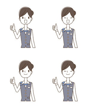 青いスカーフの女性　good