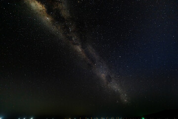 Long night exposure on remote tropical island Karimunjava (Indonesia) revealing amazing lights of...