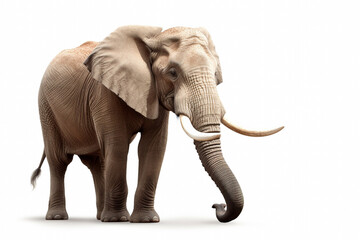Fototapeta na wymiar elephant isolated on white Ai generative art
