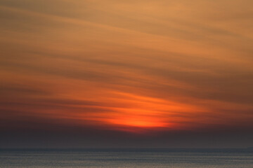 Obraz premium Beautiful sunset over tropical Indonesian Island Karimunjava. 