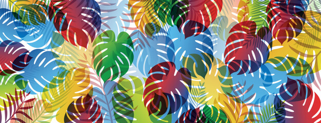 sfondo, piante, vegetazione tropicale lussureggiante, © xyz+