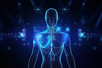 Medical abstract, Healthcare networking and data connected of patient on internet digital technologies, Medical online, consultation, Communication of Health on global network - Generative AI