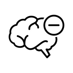 Black line icon for Negativity