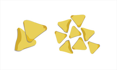 Nachos Ground And Isolated On White Background