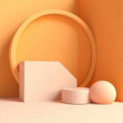 3D minimal background for product