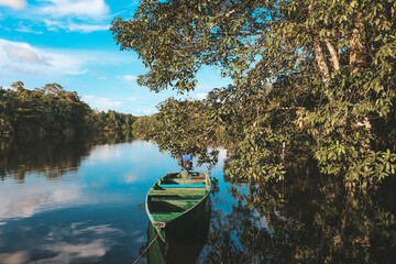 Boat on the Amazonas 