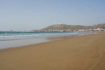 Atlantic seaside in african AGADIR city in Morocco