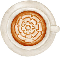 Cup Of  Cappuccino watercolor png