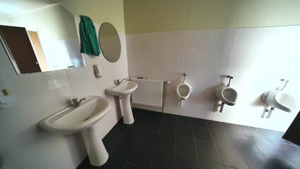 Toilet in the dormitory for several people.