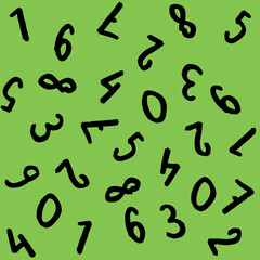 template with the image of keyboard symbols. a set of numbers. Surface template. pea background. Square image.