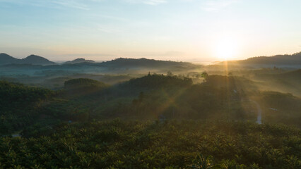 sunrise in the mountains
