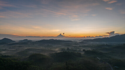 sunrise over the mountains