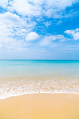 beach with sky and clouds