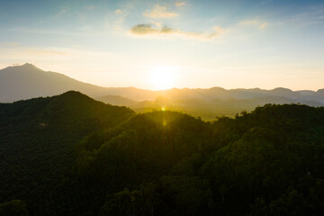 sunset in the mountains