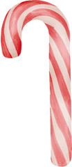 Christmas candy cane watercolor png