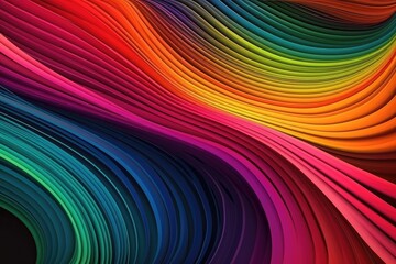 Fototapeta premium colorful abstract background with flowing lines. Generative AI