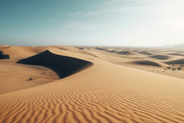 Scenic view of sand dune generative AI