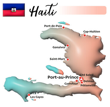 Haiti, Fläche und Flagge