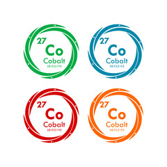 cobalt icon set. vector template illustration  for web design