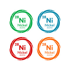 nickel icon set. vector template illustration  for web design