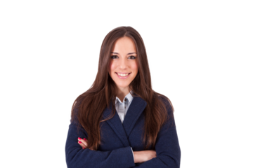 portrait of attractive girl isolated