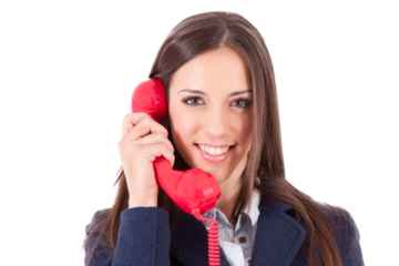 girl talking on the phone isolated cordon