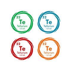 Fototapeta premium tellurium icon set. vector template illustration for web design