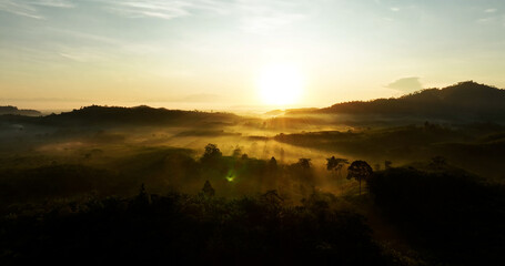 sunrise in the mountains