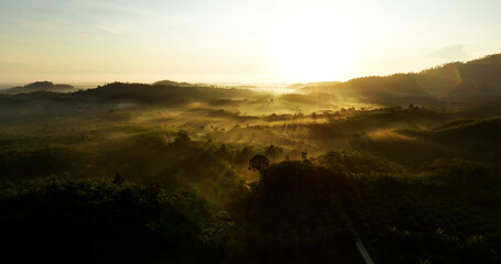 sunrise over the mountains