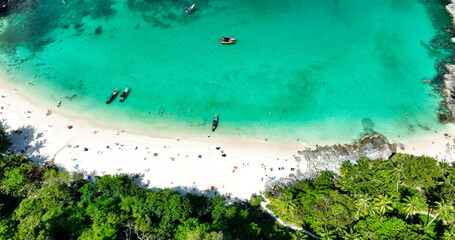 aerial top view beach sea 