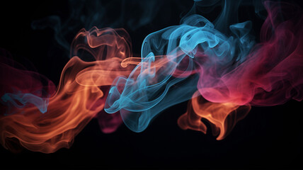 Fototapeta premium abstract wallpaper vibrant flames and smoke