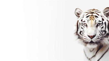 animal on the white Background Tiger generative ai