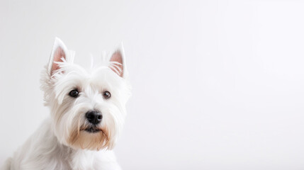 animal on the white Backgroundswayok West Highland White Terrier generative ai