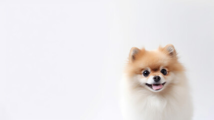 Obraz premium animal on the white Background Spitz generative ai