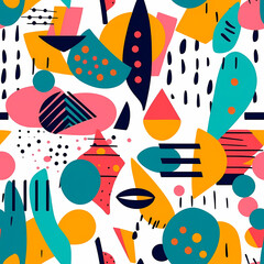 Colorful Abstract Art Seamless Pattern