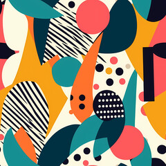 Colorful Abstract Art Seamless Pattern