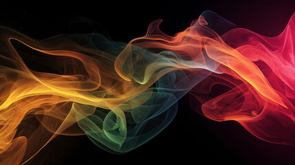 Fototapeta premium abstract wallpaper vibrant flames and smoke