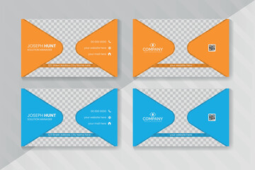 Modern business card print template, personal visiting card with a company card, vector illustration, stationery design