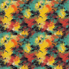 Seamless pattern with abstract painting. Generative AI	