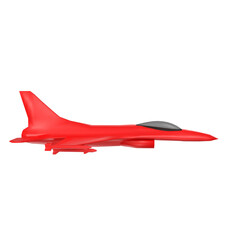 red airplane isolated on transparent