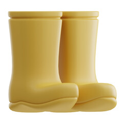 Boots Spring 3D Illustration