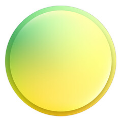 Green and yellow button isolated on white background. Vector illustration.Circle button with green and yellow gradients.Generative Ai