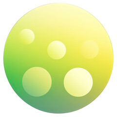 Green and yellow button isolated on white background. Vector illustration.Circle button with green and yellow gradients.Generative Ai